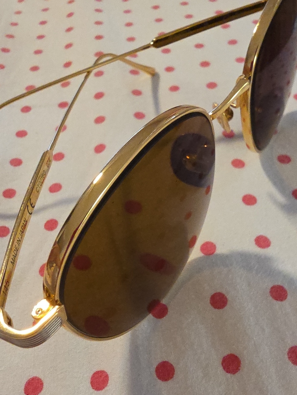 Cartier Authentic  Gold-finish Round/Oval Brown Lens Women's Sunglasses